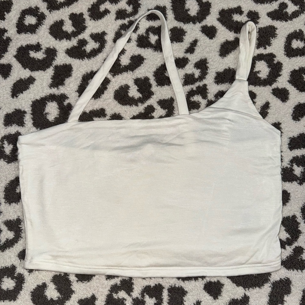 White Women's Strappy Crop Top
